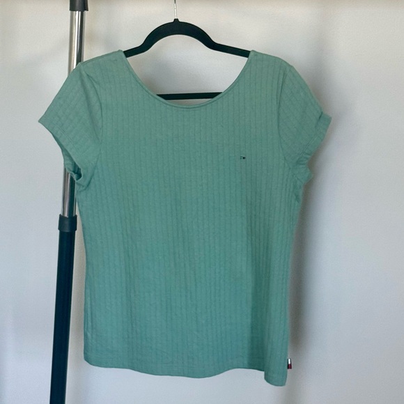 Tommy Hilfiger Tops - Y2K Tommy Hilfiger Women's L Green Short Sleeve Tee cotton